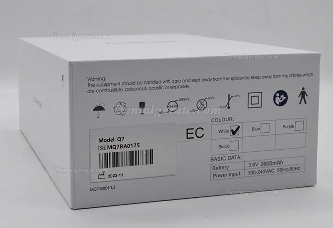 Mecco Q7 Kabellose LED-Polymerisationslampe Dental, max. 2500 mW/cm&sup2;